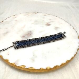 Simply Vera By Vera Wang Metallic Blue Bead Chain Bracelet
